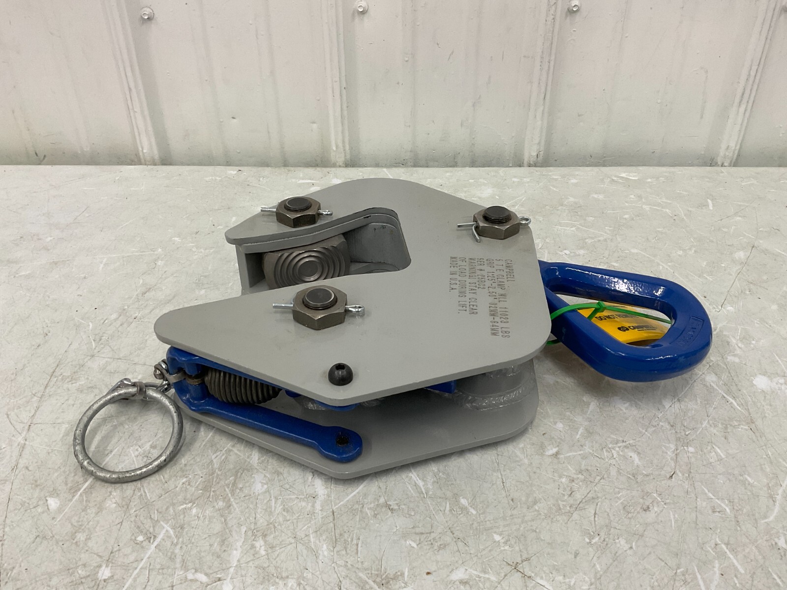 Campbell Chain & Fittings – 6420703 5 ton Locking ”E” Plate Clamp 1-1/4” – 2-1/2
