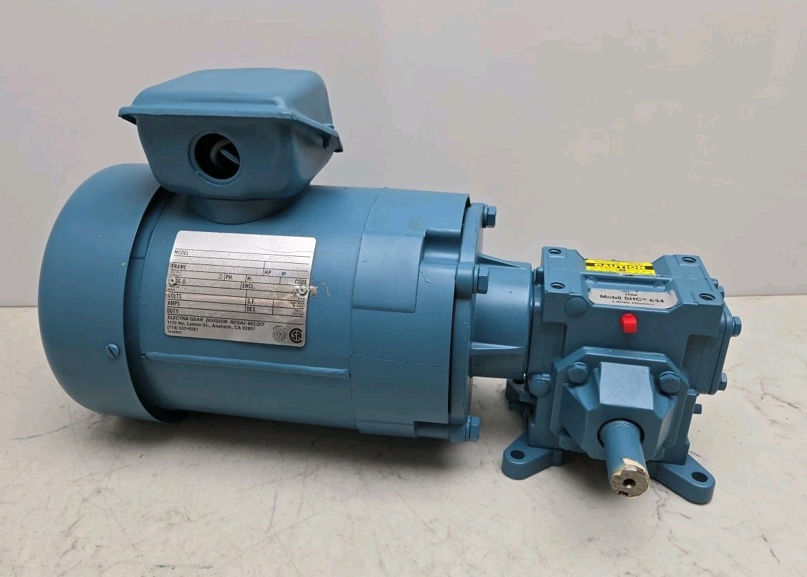 Electra Gear 1/4Hp Gearmotor 3Ph 1750Rpm 460V Gear Reducer CK25GTC-13AL SC520RN