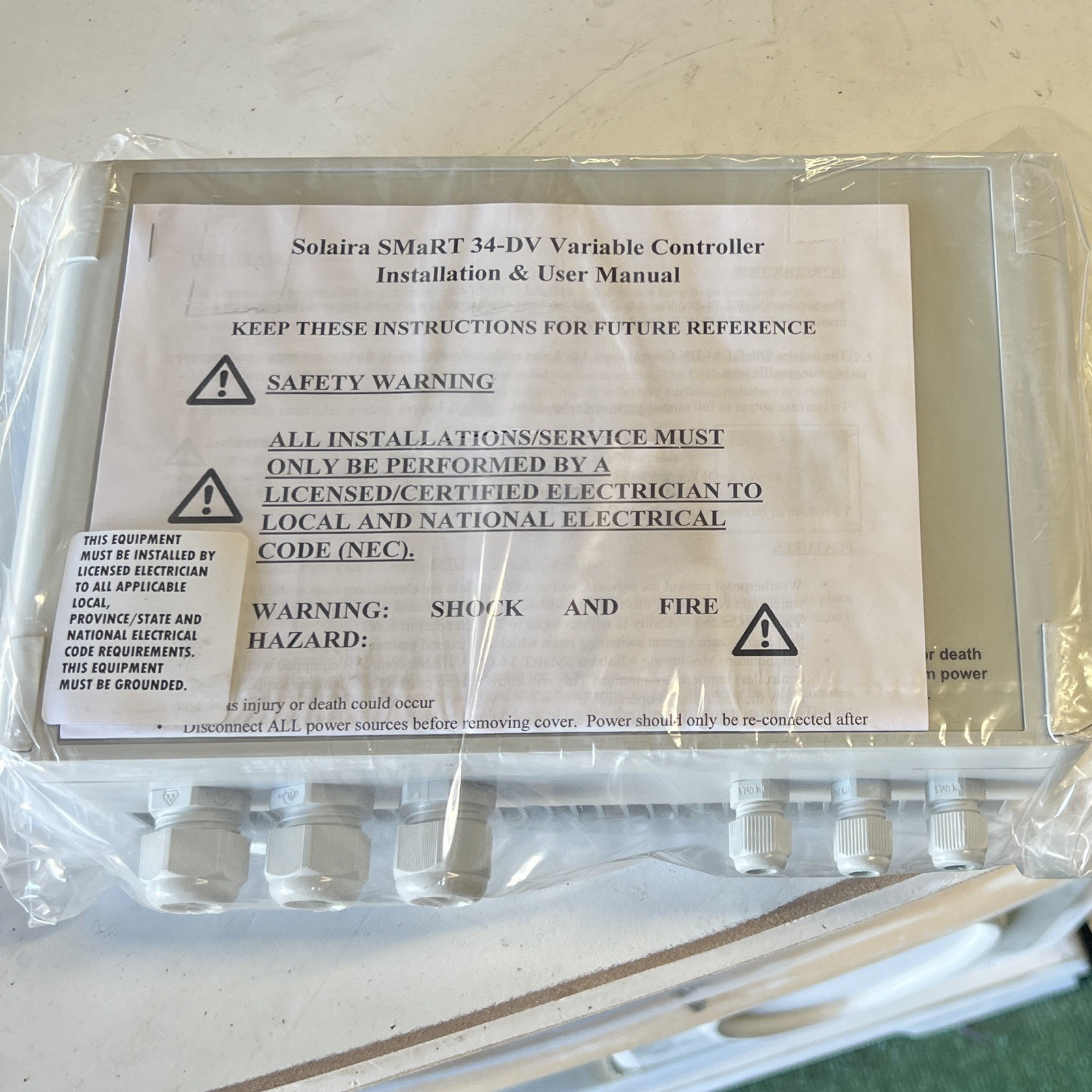 INFORESIGHT SMaRT34-DV Variable Controller IP65 S-050966/6-001 38A 110-120V