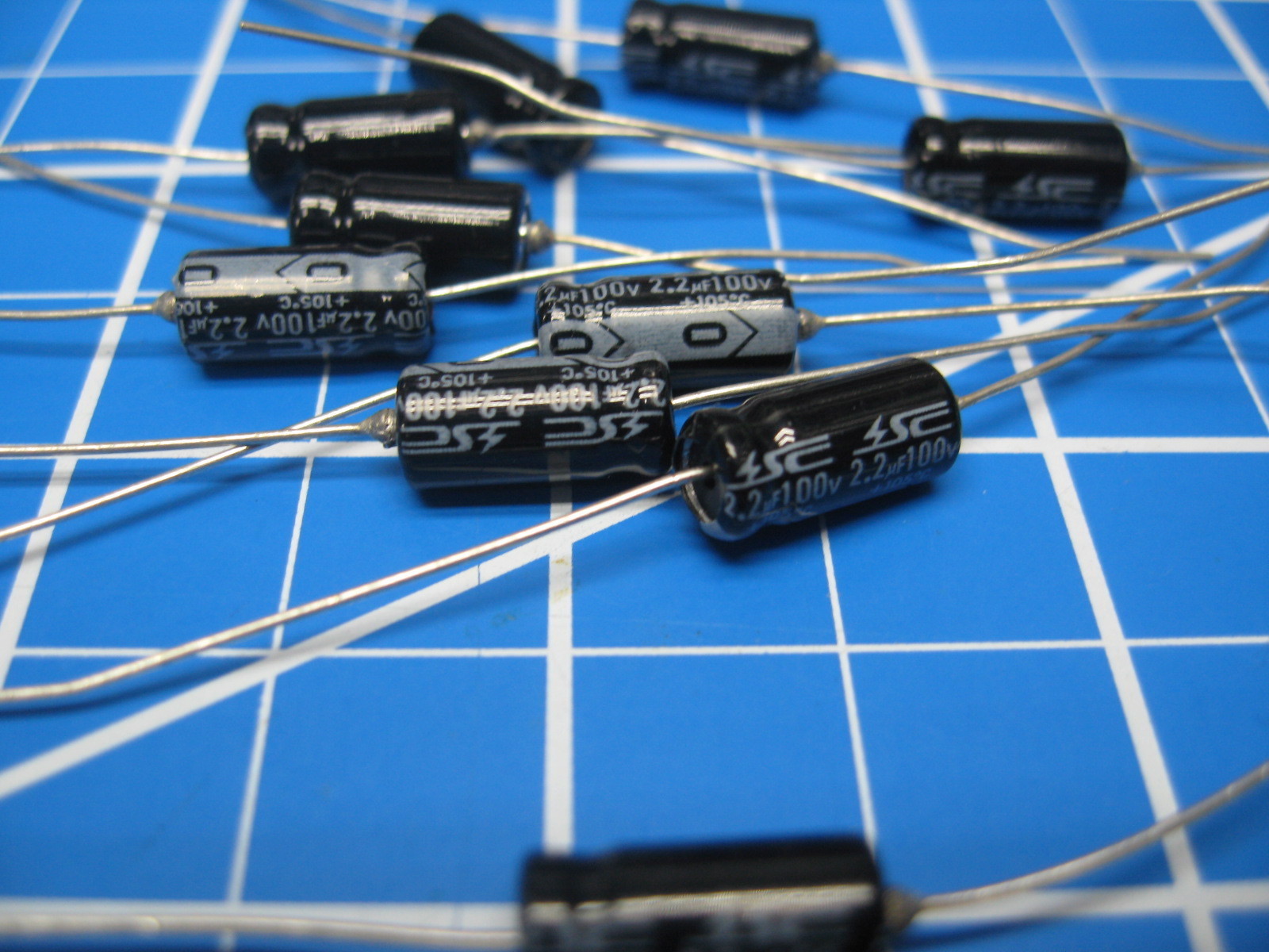 SC – GHA Series – Axial Electrolytic Capacitors – 100v 2.2uF – 10 Pieces