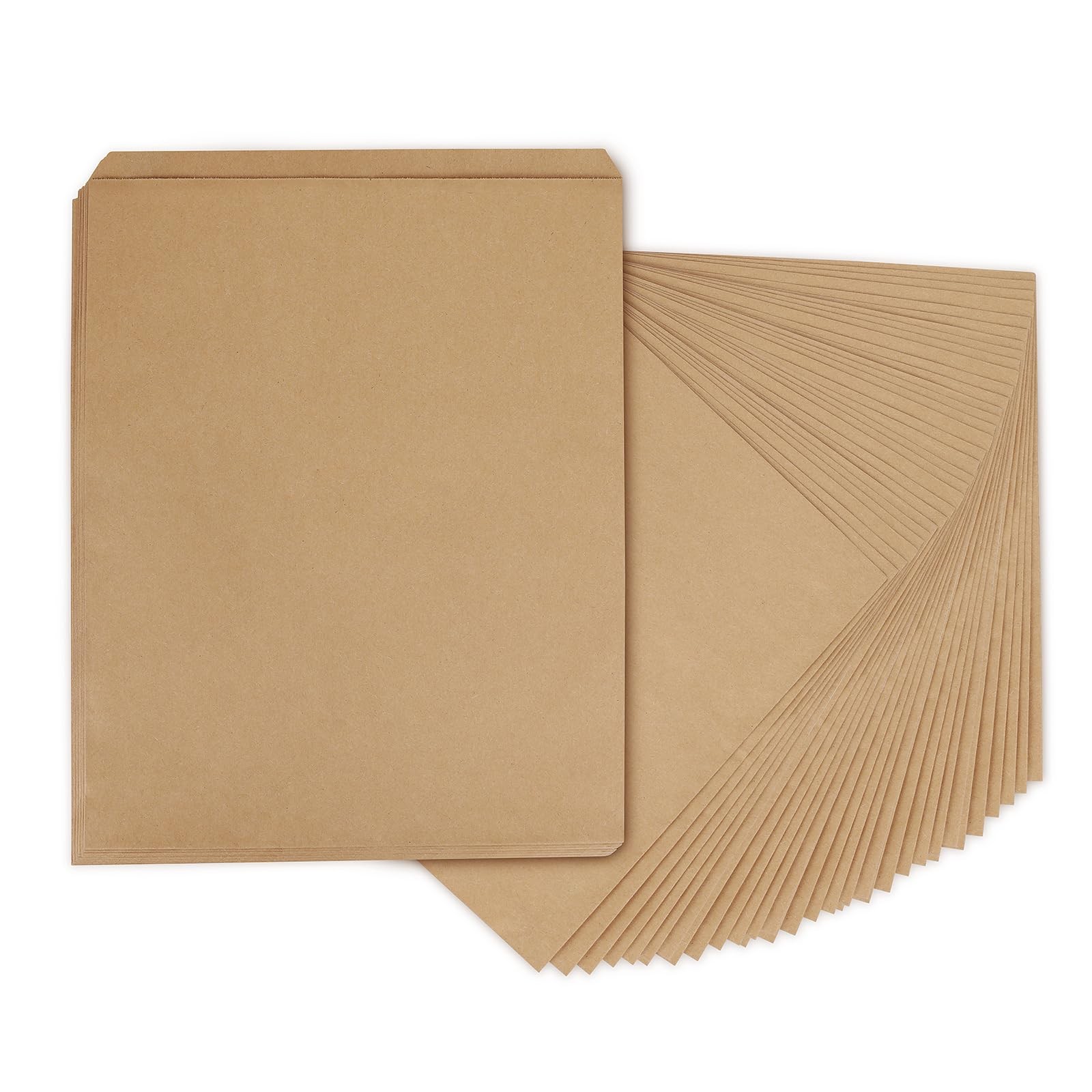 BagDream 12×15 Flat Paper Bags 100Pack 1 count (Pack of 100), Brown