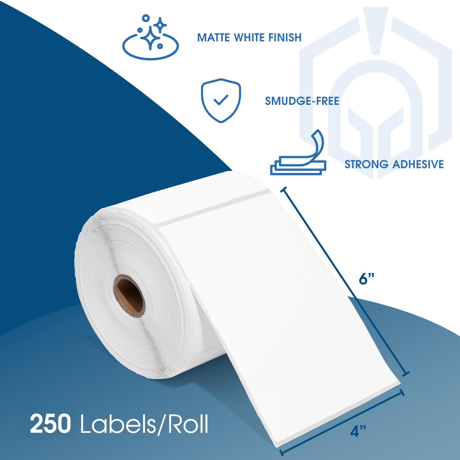 4″ X 6″ Direct Thermal Labels (2500 Count, 10 Rolls) – X 6″, White
