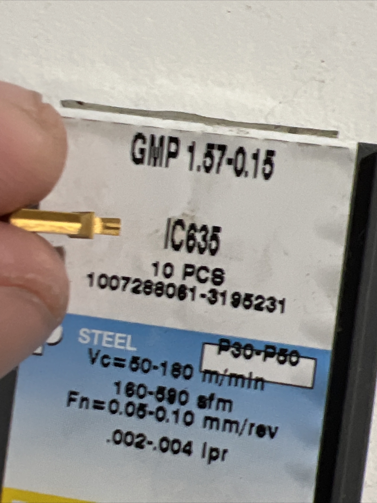 X7 Pieces) iscar GMP 1.57-0.15 ic635 Carbide Grooving Inserts