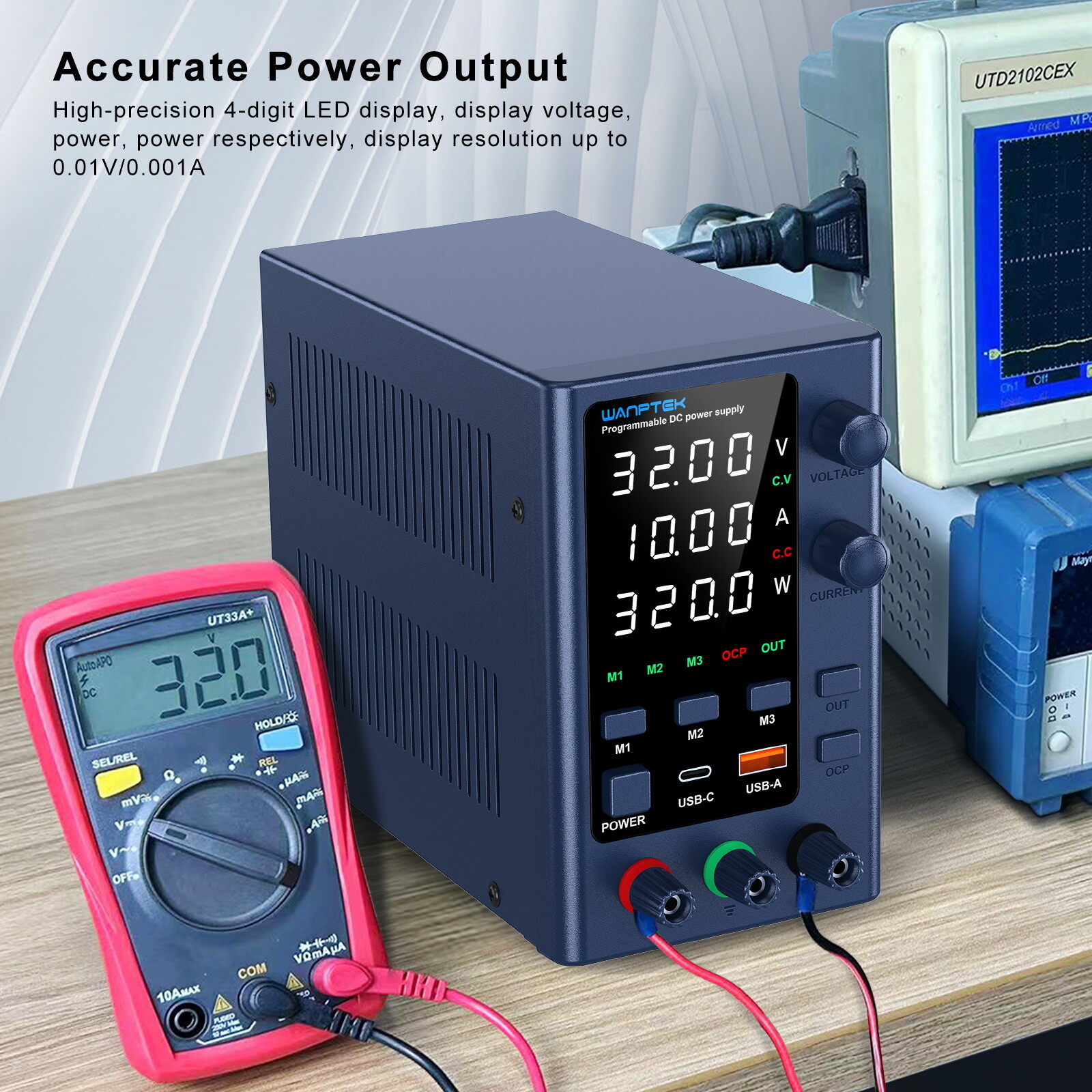 DC 0~32V 62V 0~5A 10A Adjustable Lab Power Supply Regulated Internal Memories