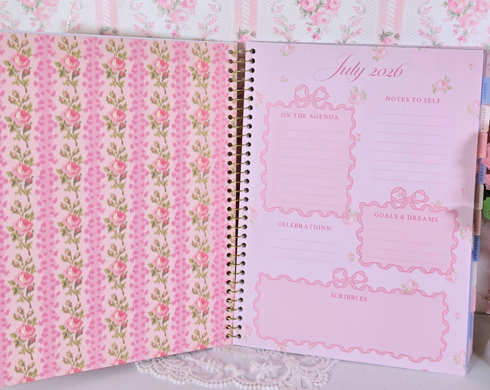 LoveShackFancy x Yoobi 2026-2027 Planner + Matching Bow Pen Set NWT SOLD OUT