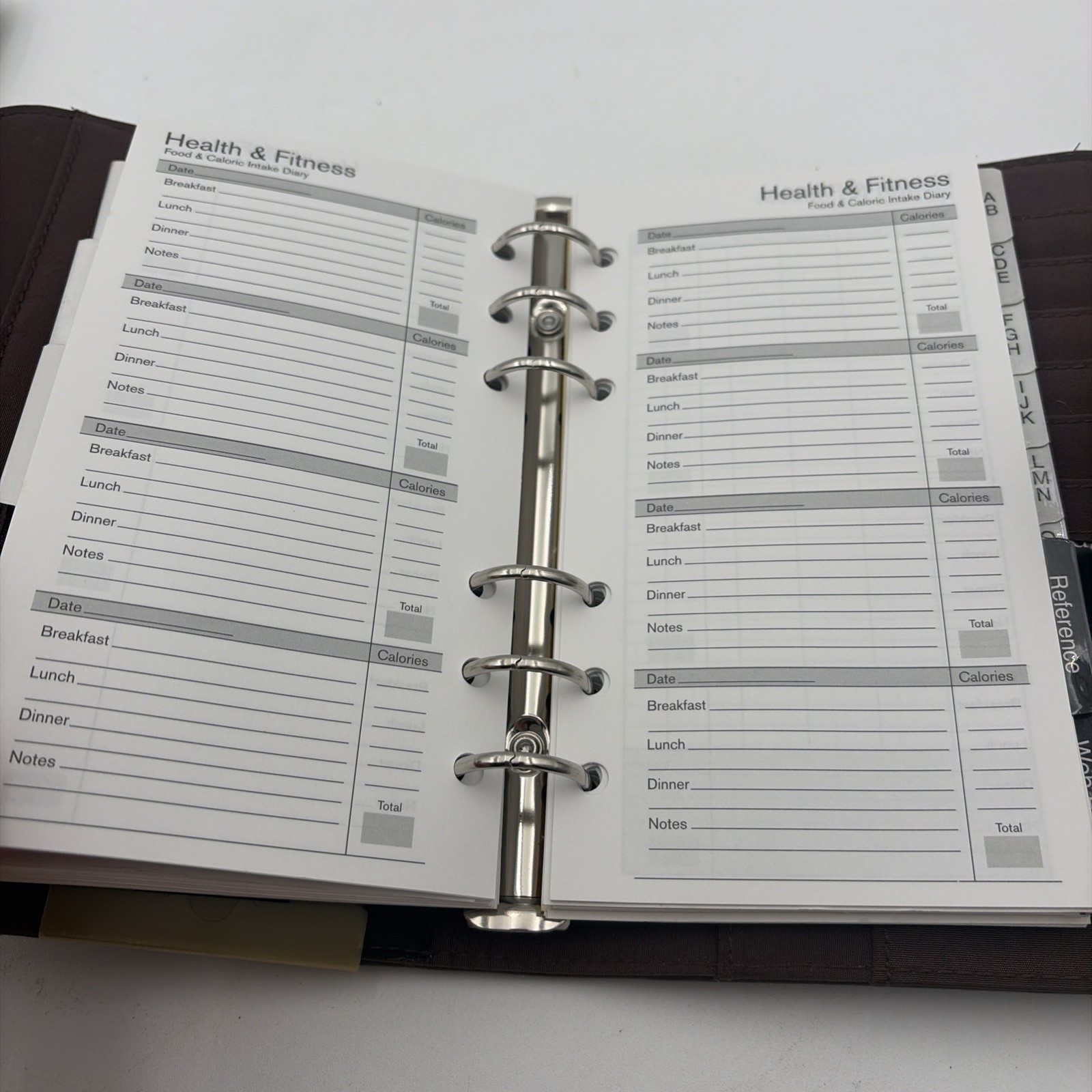 Mundi Mundex Daily Planner Organizer with Card Slots leather like Brown 6 ring