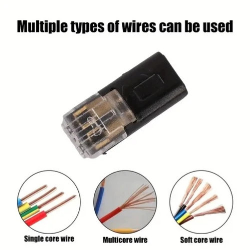 100PCS 2-Pin Quick Wire Connectors – Solderless LED Strip Plug Terminal