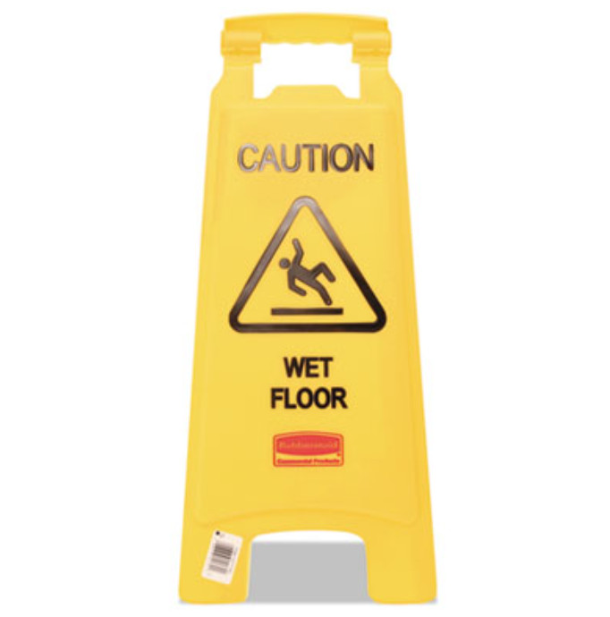 Rubbermaid Commercial «Caution Wet Floor» Sign, 11 x 12 x 25, Yellow