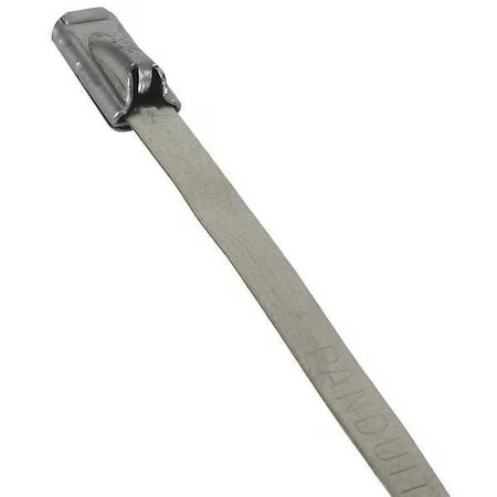 Panduit Mlt2s-Cp Cable Tie, 8 In L, 2 In Max Bundle Dia., Silver, 304 Stainless