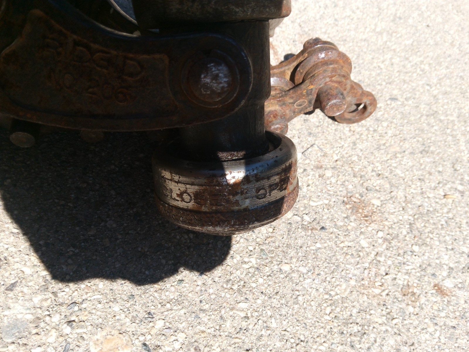 Ridgid No 206 1-1/2″ to 6″ Ratcheting Chain Soil Pipe Cutter Used