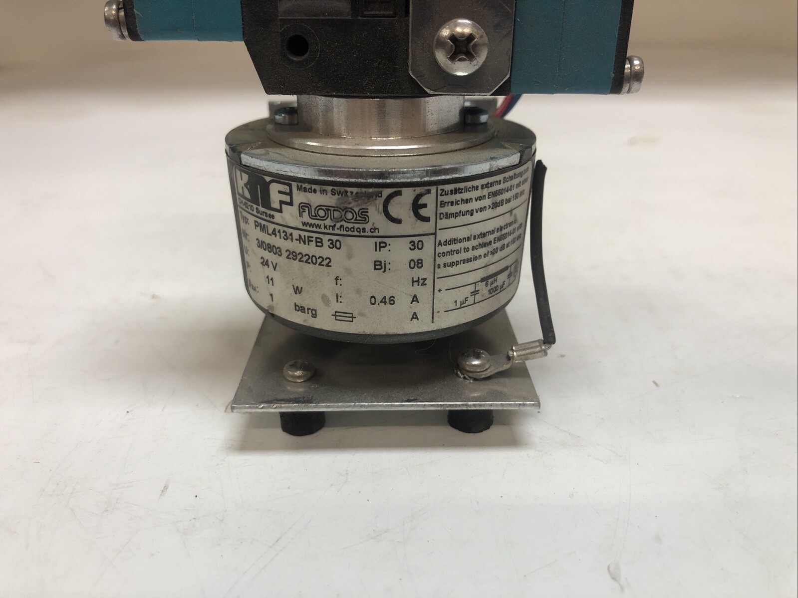 1 Used KNF PML4131-NFB 30 Diaphragm Liquid Pump 0.46A 24VDC, IP: 30, Bj: 08
