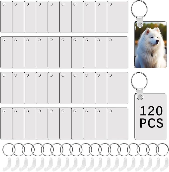 240Pcs Sublimation Keychain Blanks Double Sides 80 MDF Sublimation Keychains