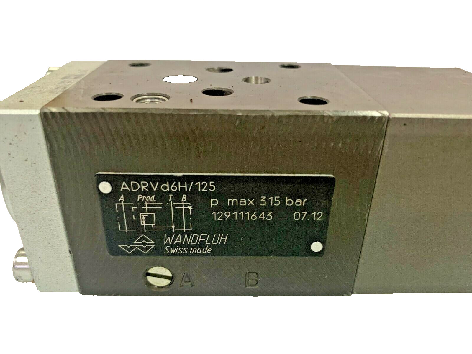 Wandfluh ADRVd6H/125 Modular Pressure Reducing Hydraulic Valve P. Max 315 bar
