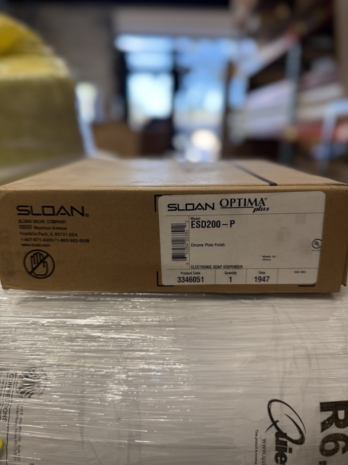 Sloan ESD200-P Optima Plus Electronic Soap Dispenser Chrome NEW Open Box