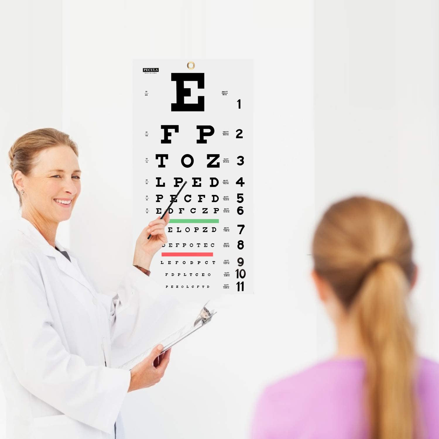 Eye Chart for Exams – Snellen Wall Chart 20 Feet, 11 X 22 in.