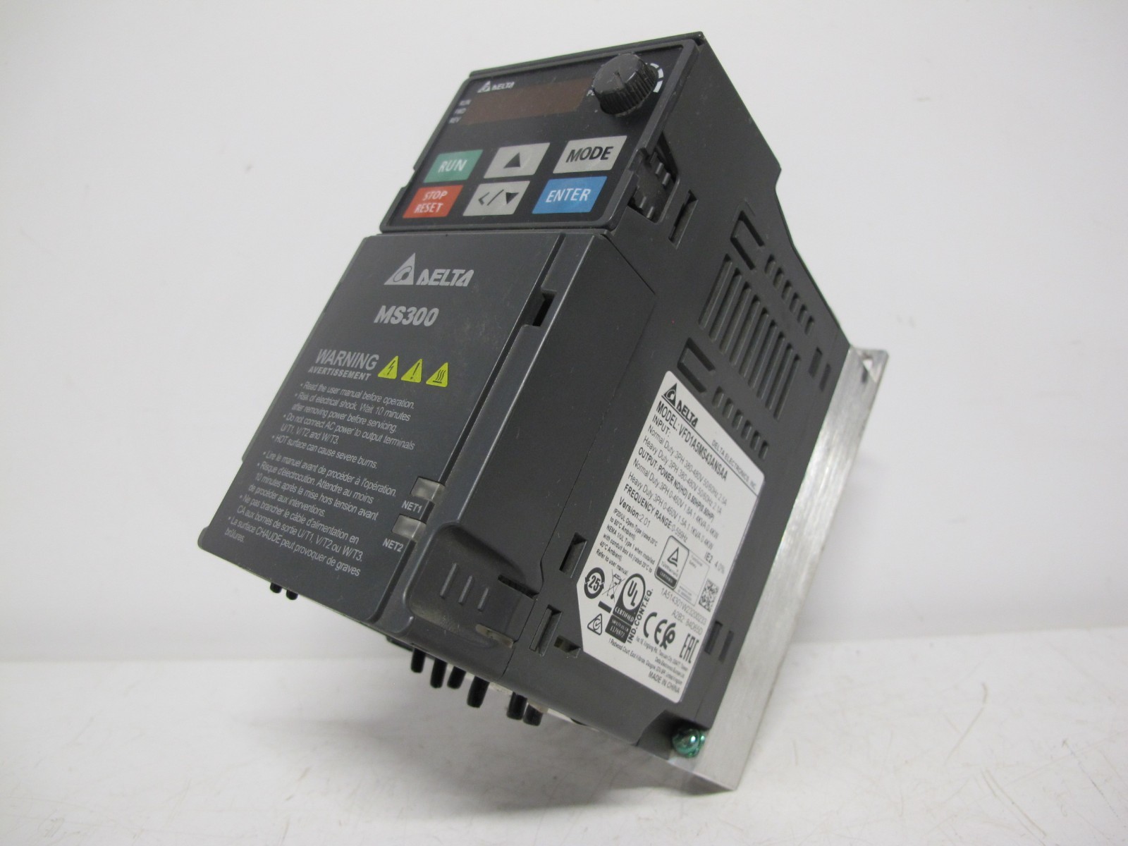 Delta VFD1A5MS43ANSAA .5 HP 480 V MS300 AC Drive 1/2 HP MS-300 0.4 KW 2.01
