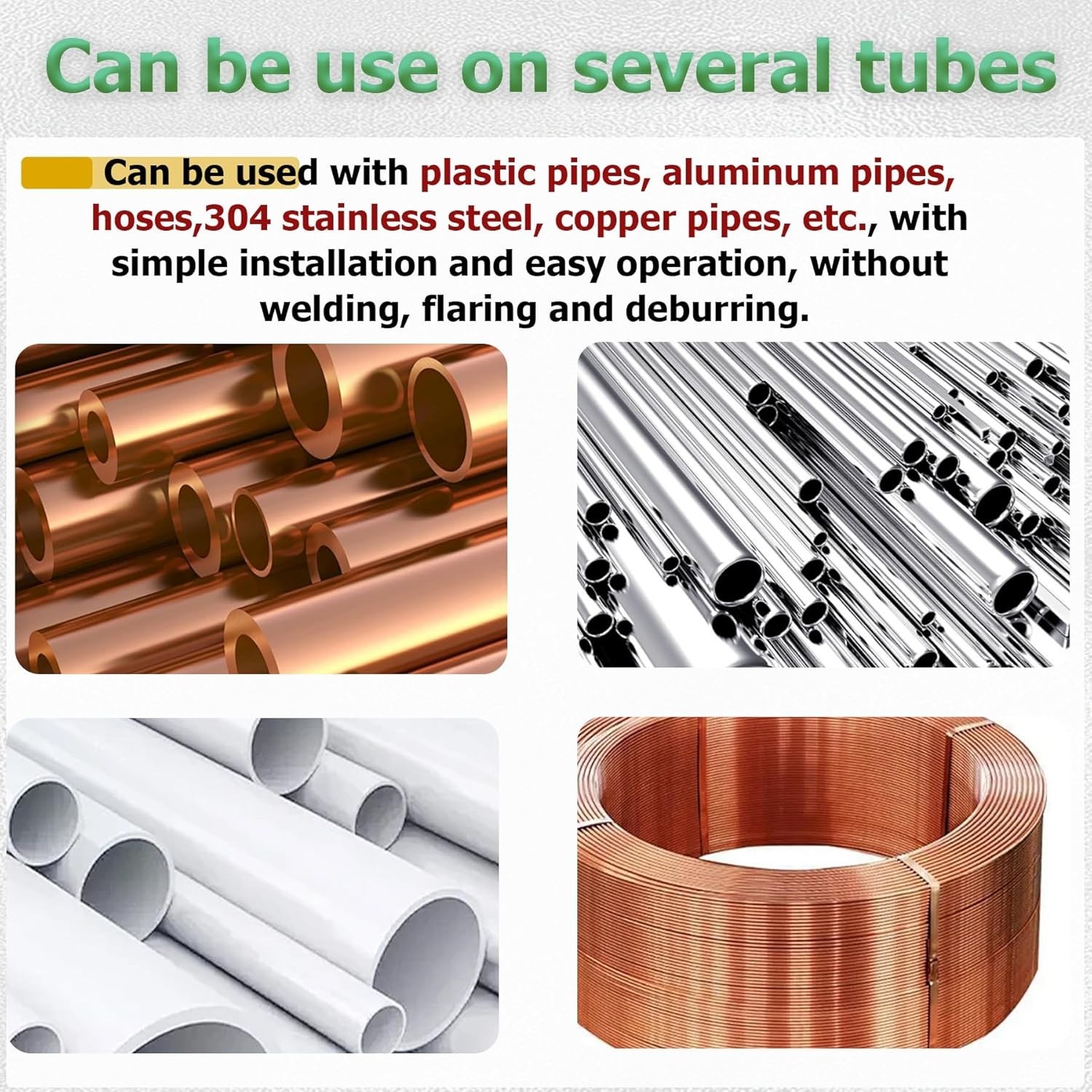 Compression Fittings Assortment kit-6 230PCS Sleeves Ferrules,Insert, Brass