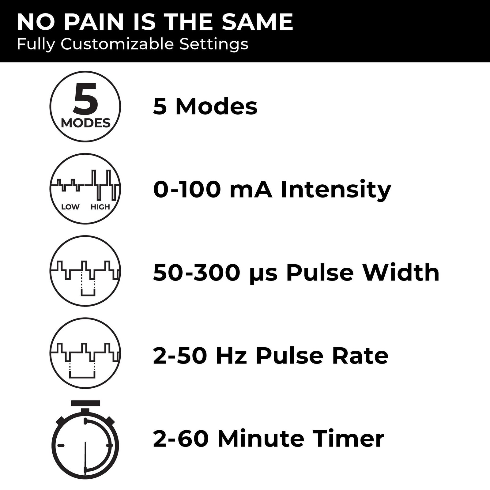 TENS 7000 Digital Unit with Accessories – Muscle Stimulator Black
