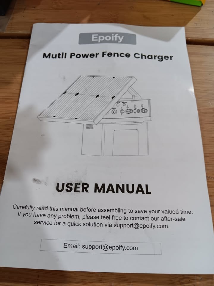 Epoify Solar Electric Fence Charger with Built-in Siren Alarm Covers up to 20 Mi