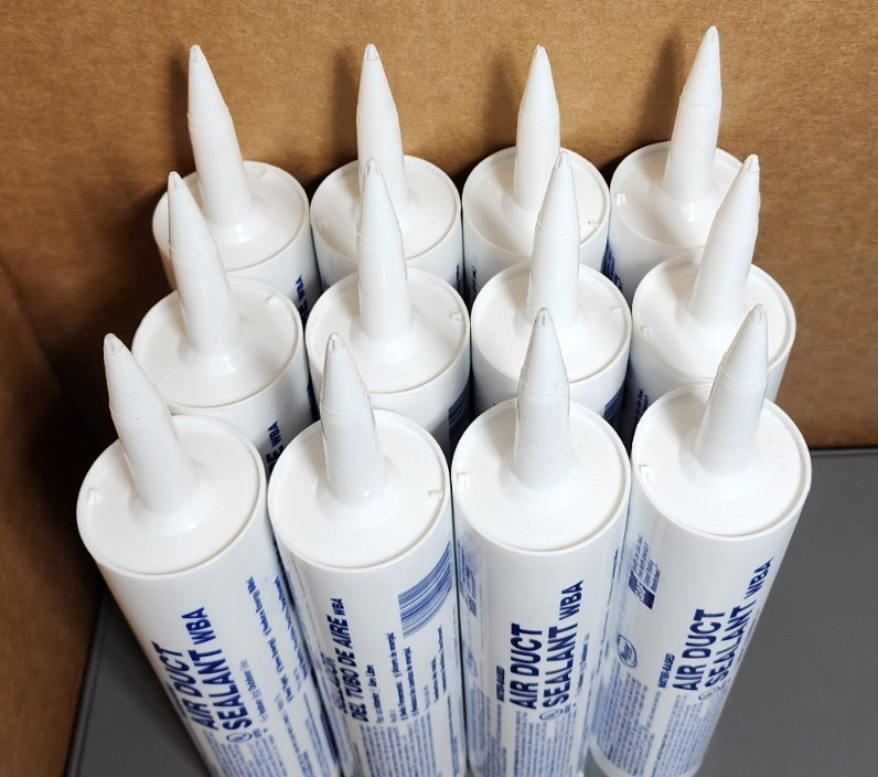 Master Flow Water Based Duct Sealant Tubes 10.5oz/Tube Indoor Outdoor (Qty 12)