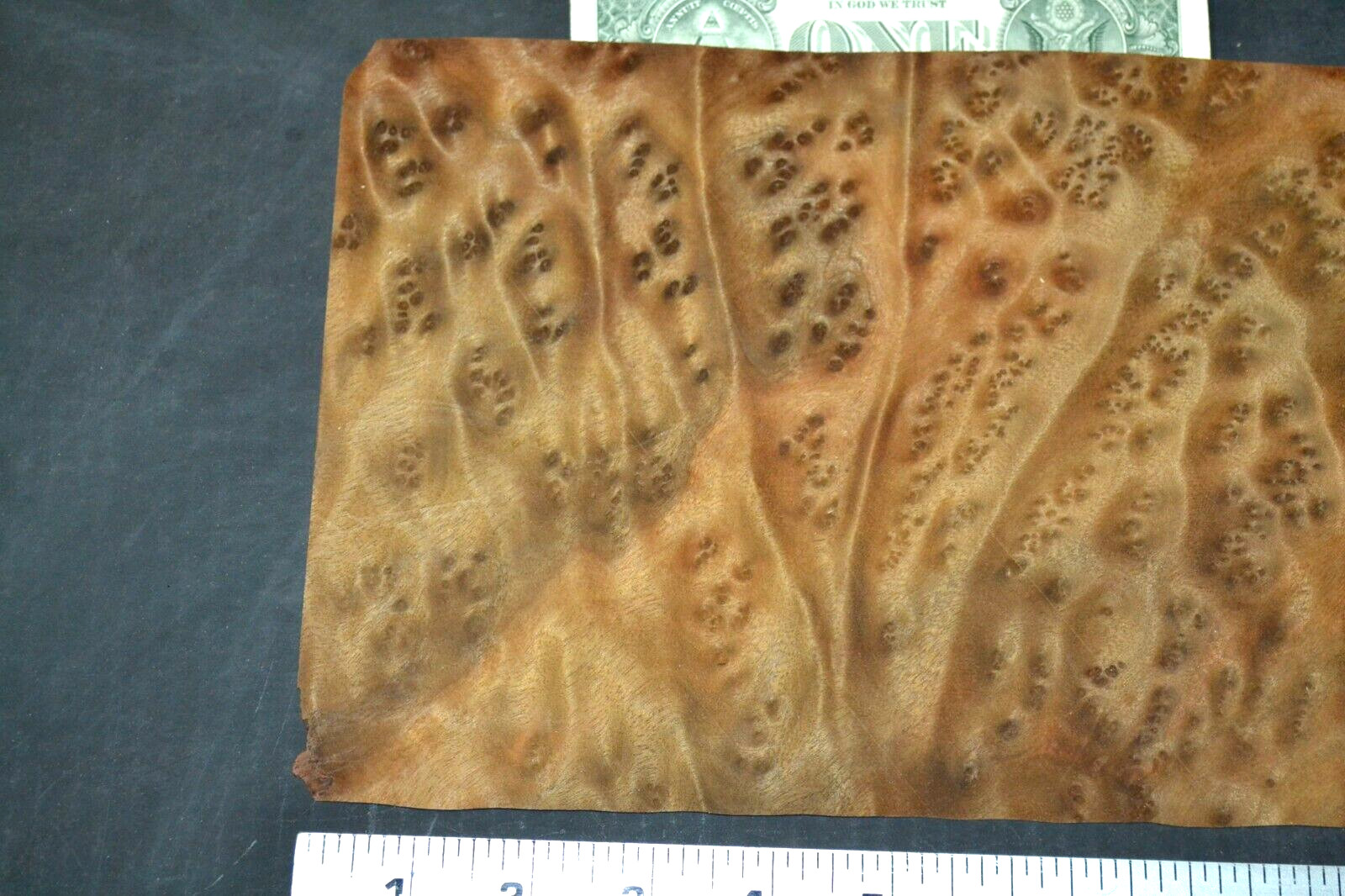 Camphor Burl Raw Wood Veneer Sheet 7 x 12 inches 1/42nd thick 4672-78
