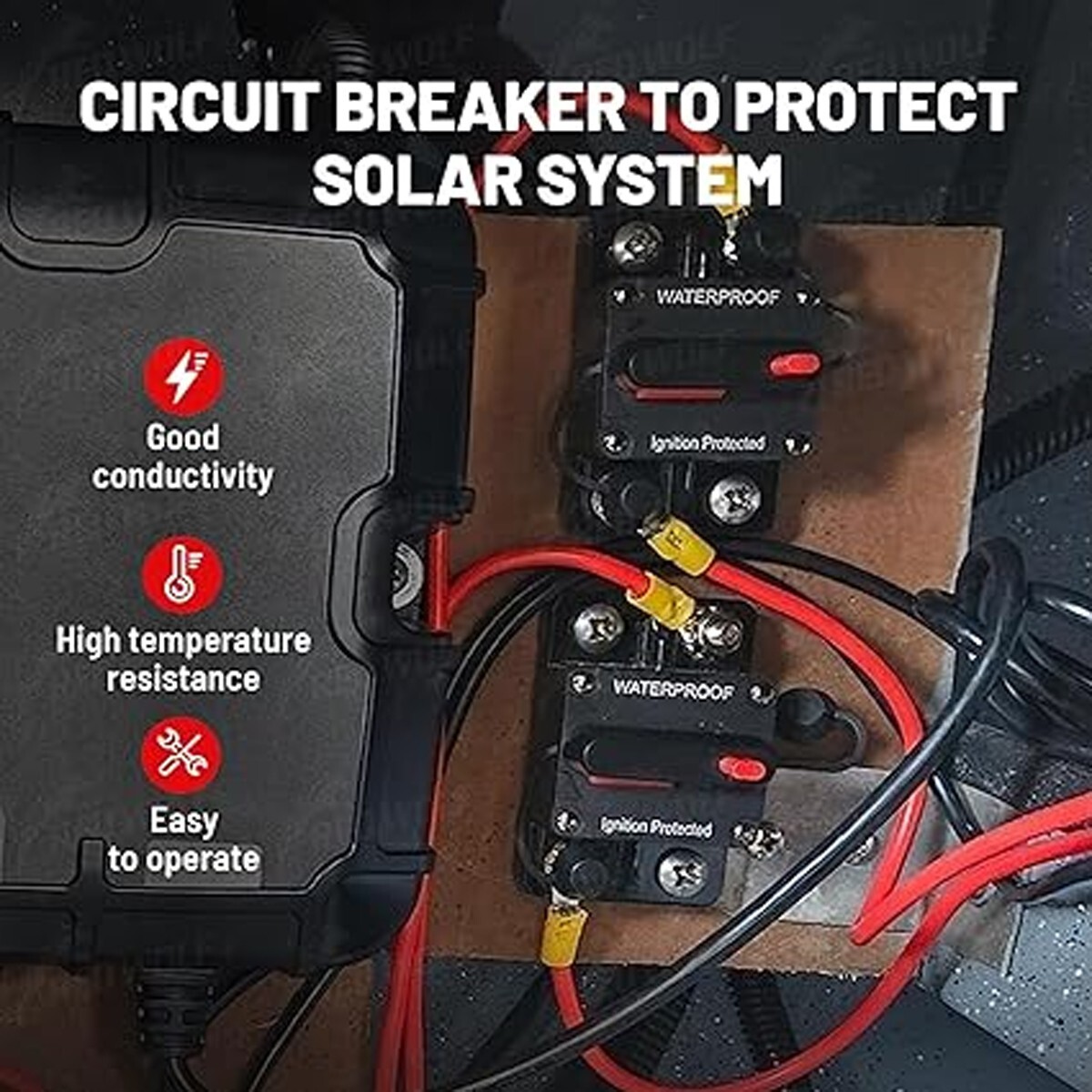 2 pcs 30A Automotive Marine Circuit Breaker with Manual Reset Surface-Mount