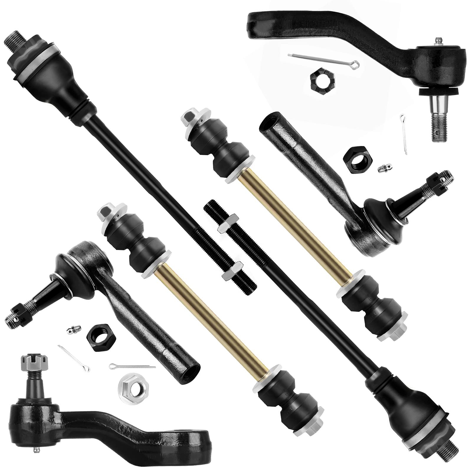 Front Idler Arm Pitman Arm Tie Rod Sway Bar Link for Chevy Silverado Suburban