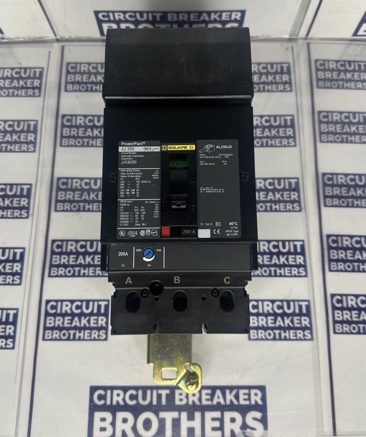 Square D JJA36200 200 Amp 600V 3 Pole Circuit Breaker-Warranty Ship Same Day