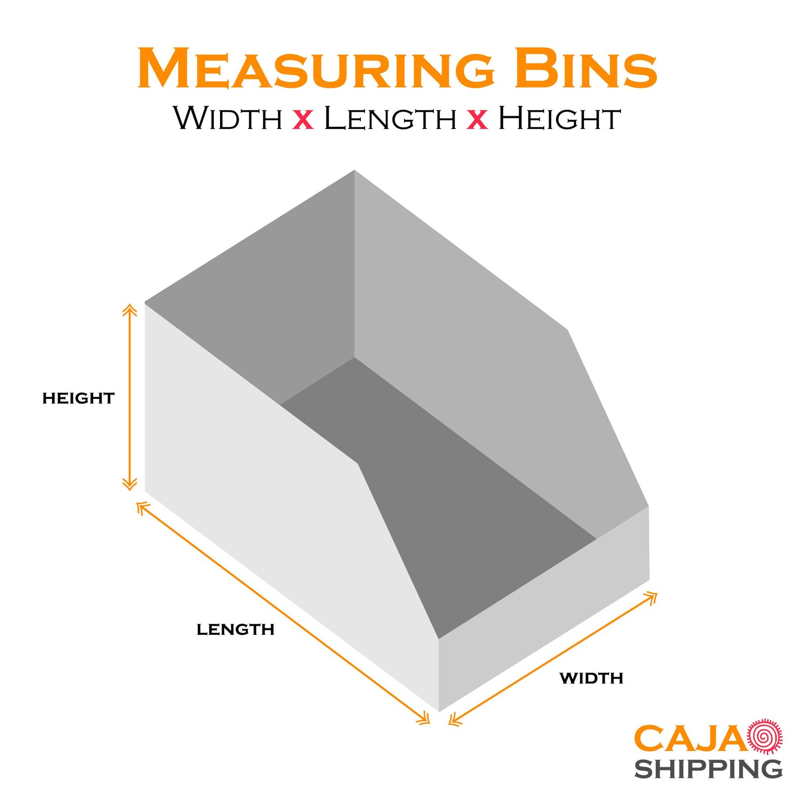 Caja Shipping Open Top Bin Boxes, 8″ x 9″ x 4-1/2″, Oyster White, White