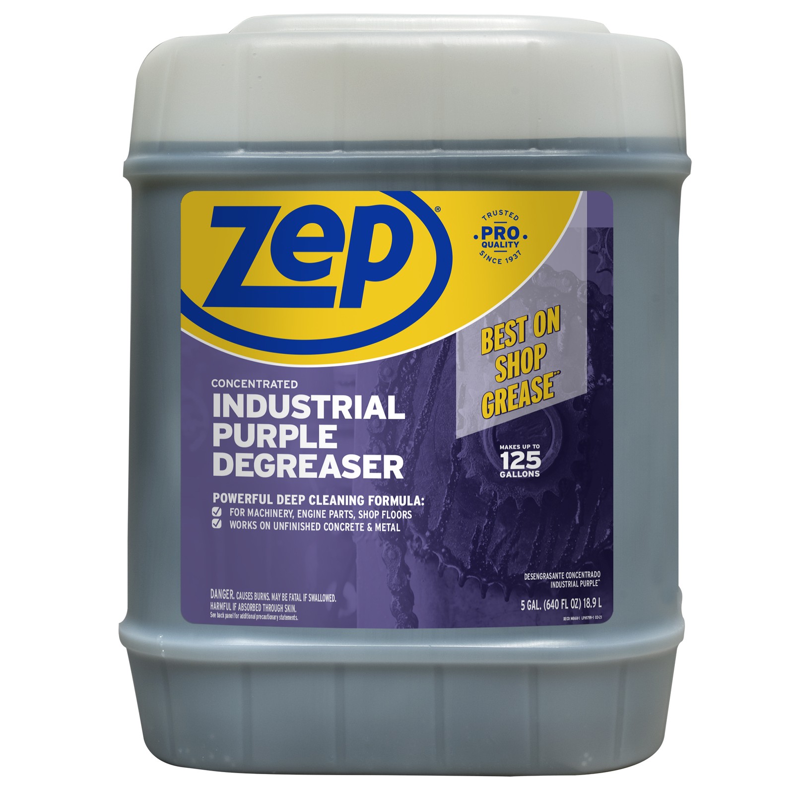 Zep Industrial Purple Solvent Degreaser – 5 Gallon (Case of 1) R45815 – Powerful
