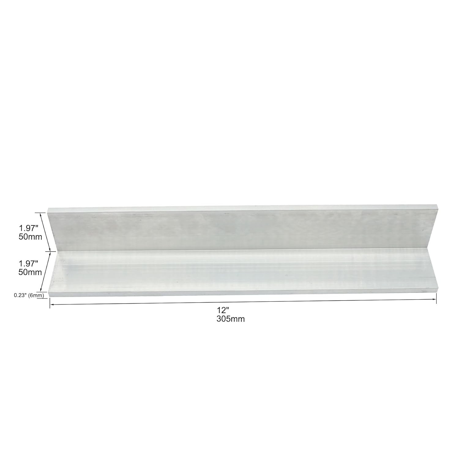 2PCS 2″ x 2″x 1/4″ Aluminum Angle 6063 Structural Angle Aluminum Stock Profil…