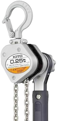 KITO LEVER BLOCK LX003 Rated load 250kg Standard lift 1m Test load 380kg Wt1.6kg