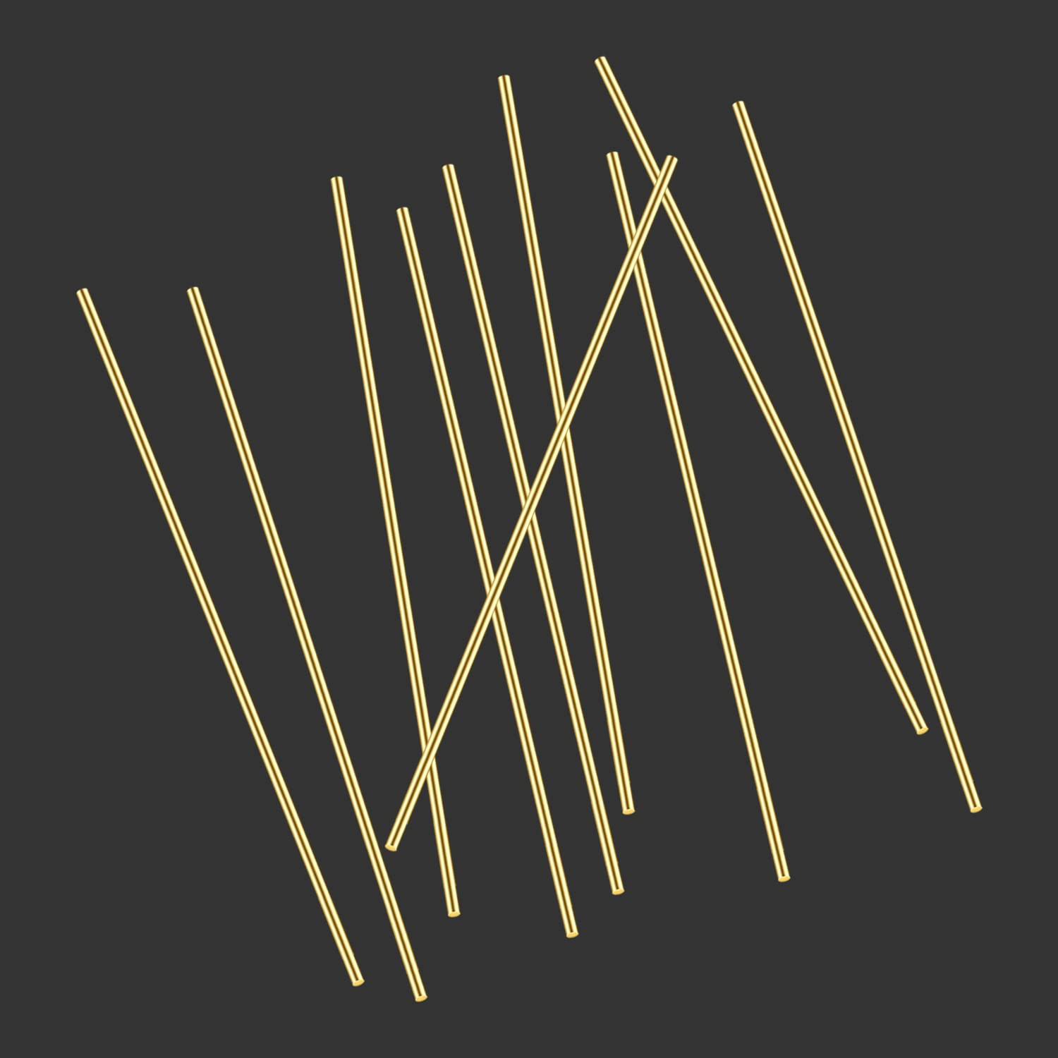 20 Pieces 1.5Mm Brass Rods, Brass round Stock Lathe Bar Stock for DIY Craft Maki