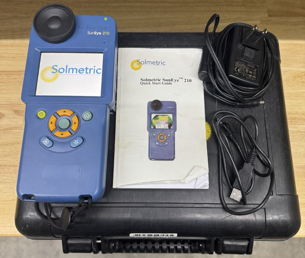 Solmetric SunEye 210 Solar Site Analyzer w/ GPS, Hard Case, Manual, Charger, USB