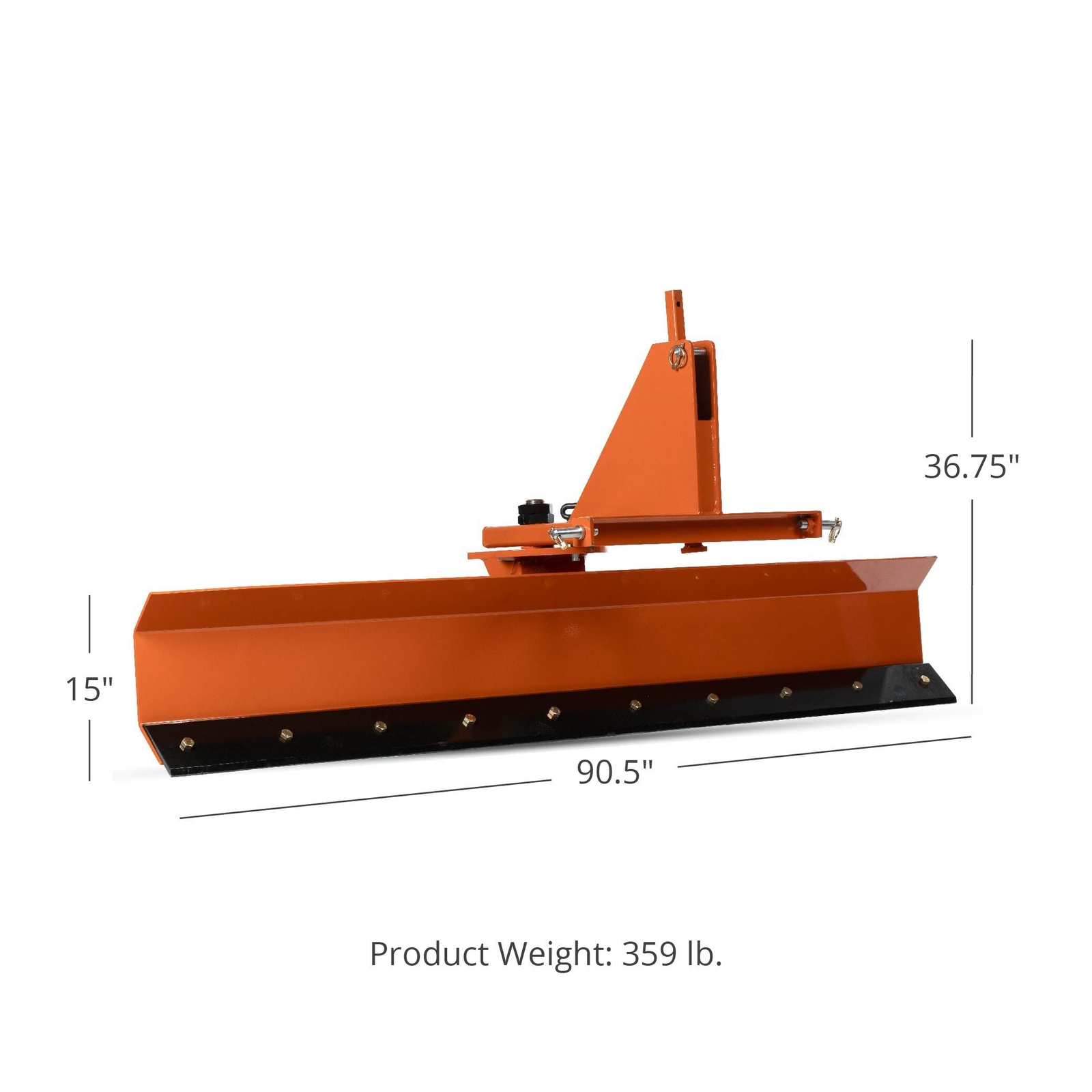 Titan Attachments 3 Point 7.5 FT Rear Blade For Grading And Scraping With Manual