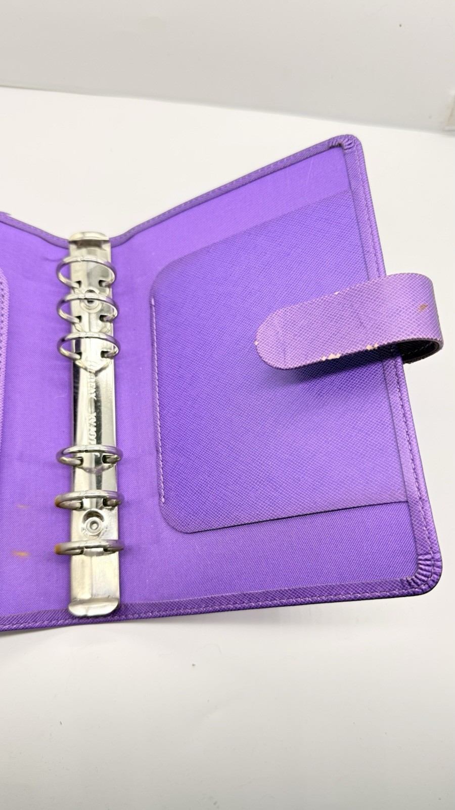 Filofax saffiano Purple Personal Size Organizer Six-Ring Binder Planner