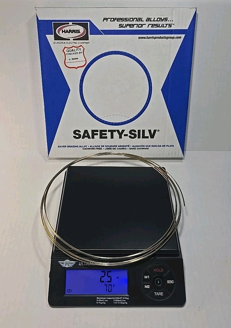 2 Troy oz (approx 12 ft) Harris Safety-Silv 56 Silver Brazing Alloy Cadmium Free