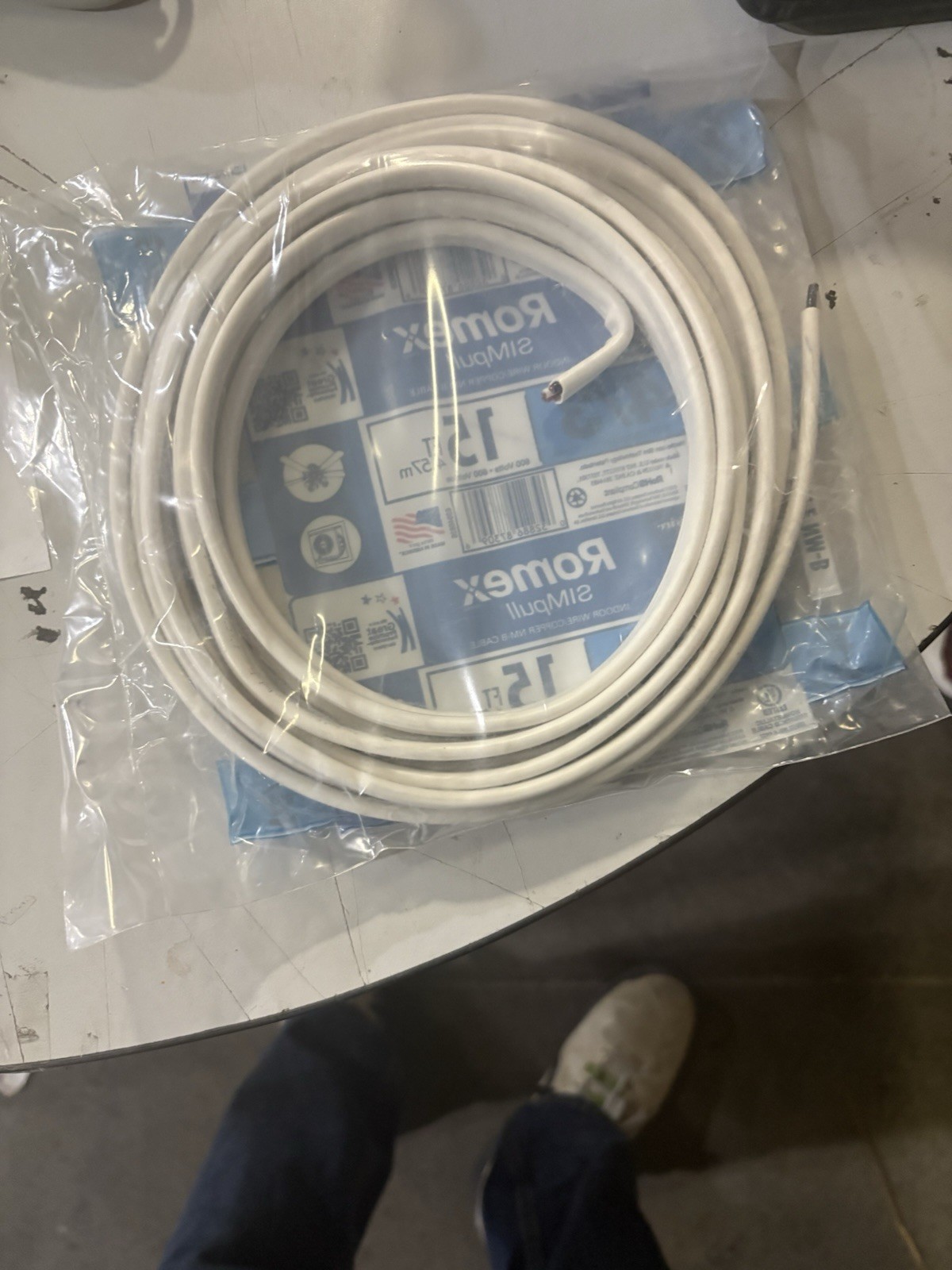 Southwire 15FT 14/3 Solid Romex SIMpull CU NM-B W/G Indoor Wire