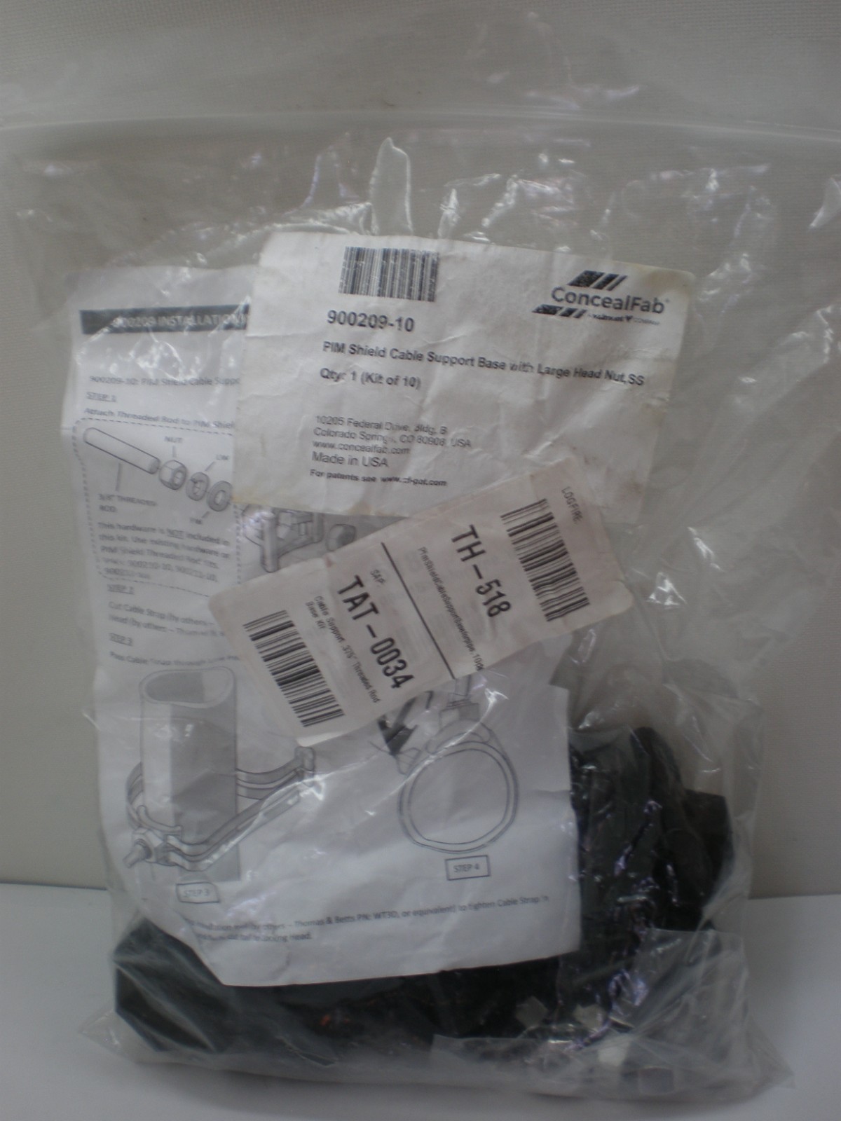 ConcealFab 900209-10 PIM Shield Cable Support Base Kit/Bag of 10