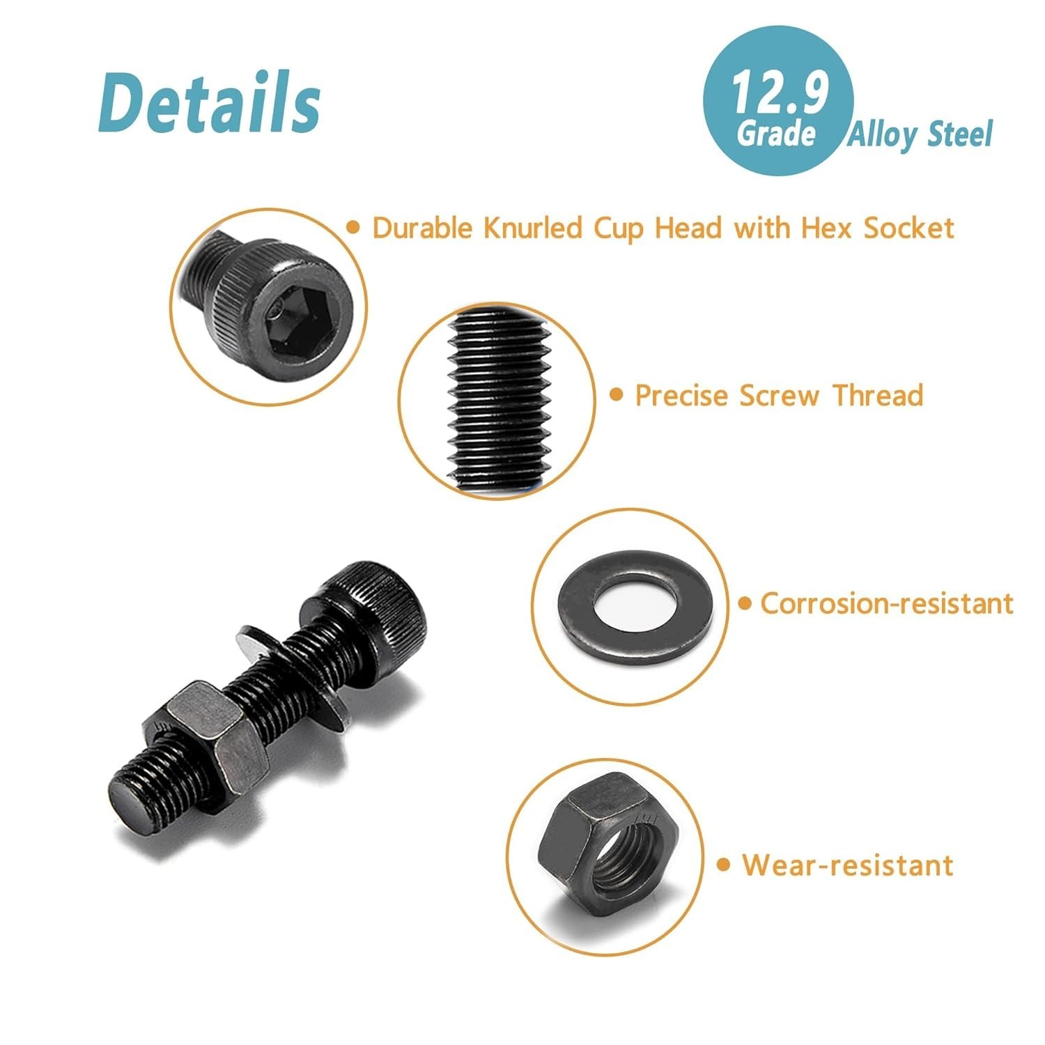 Versatile 270 Pcs M4 Screws with Nuts/Washers – Ideal for All DIY Projects