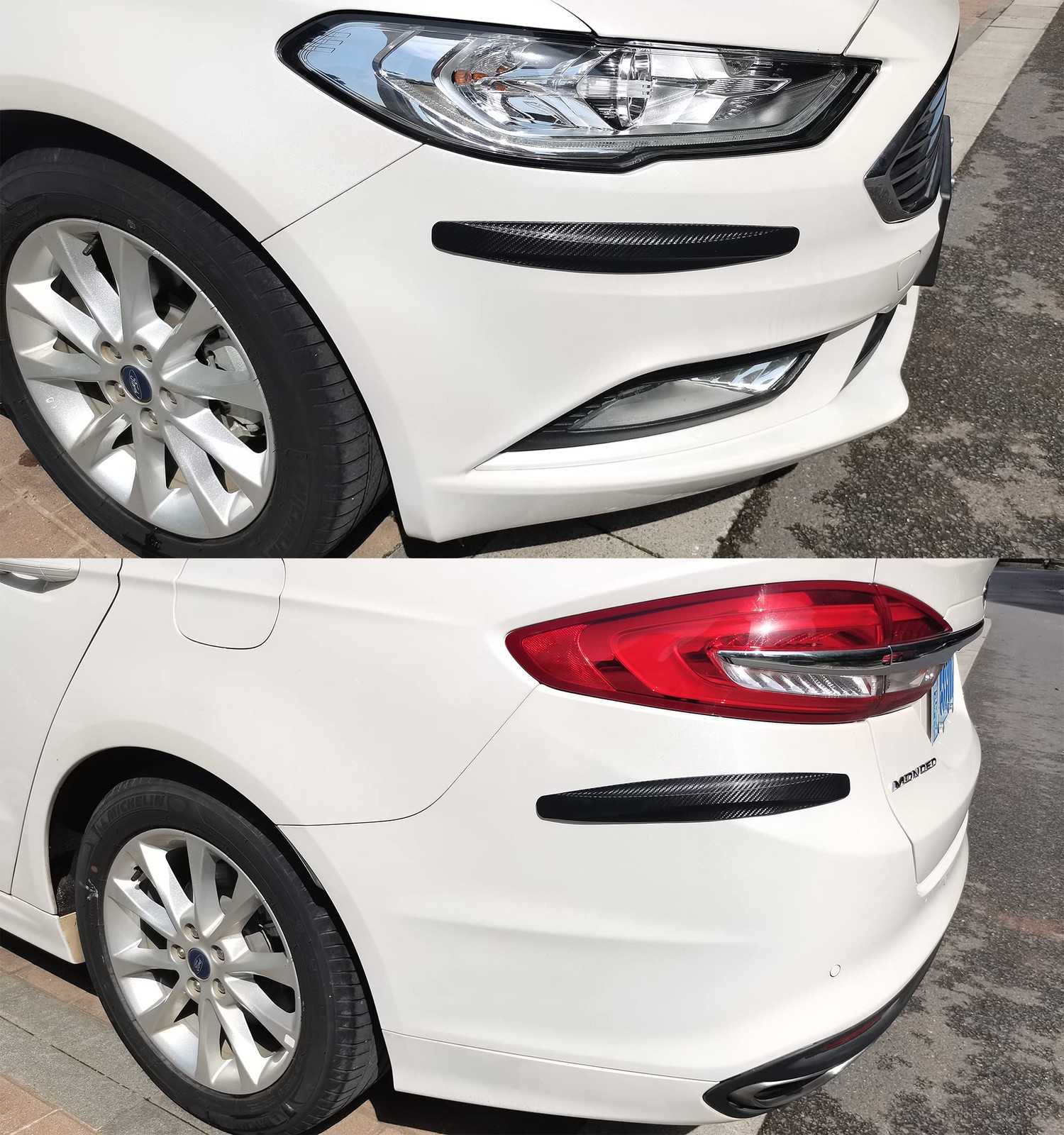 4 Pack Car Bumper Guard, Universal Rubber Protector for SUV – Front/Rear Anti…