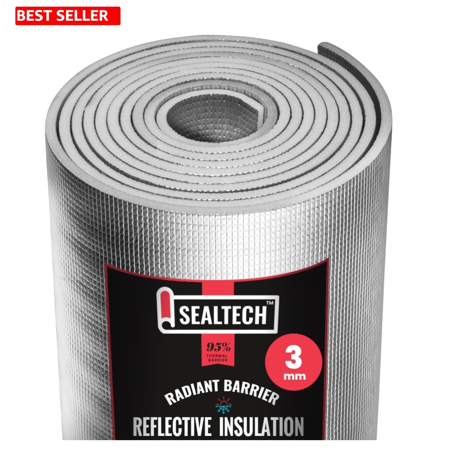 Durable 3mm Reflective Radiant Barrier – Indoor/Outdoor Energy Saver 48″ X 75″