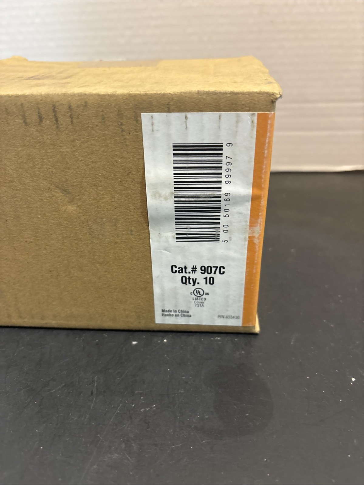 RACO Hubbell Electrical PROD 907C Square Cover, 4″ Box of 10 NOS