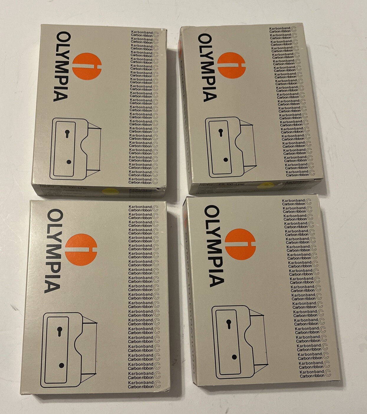 Olympia ES 100-Line 13mm Ribbon Lot of 4 International