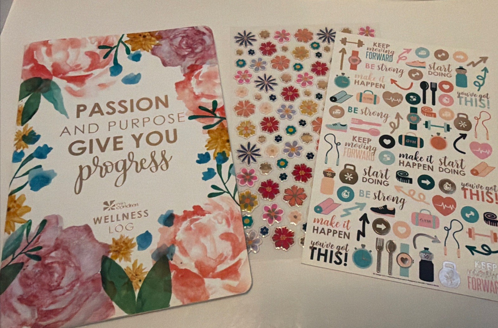 Erin Condren Lot 3 Daily Wellness Log Goals Planners A5 With Stickers *Read*