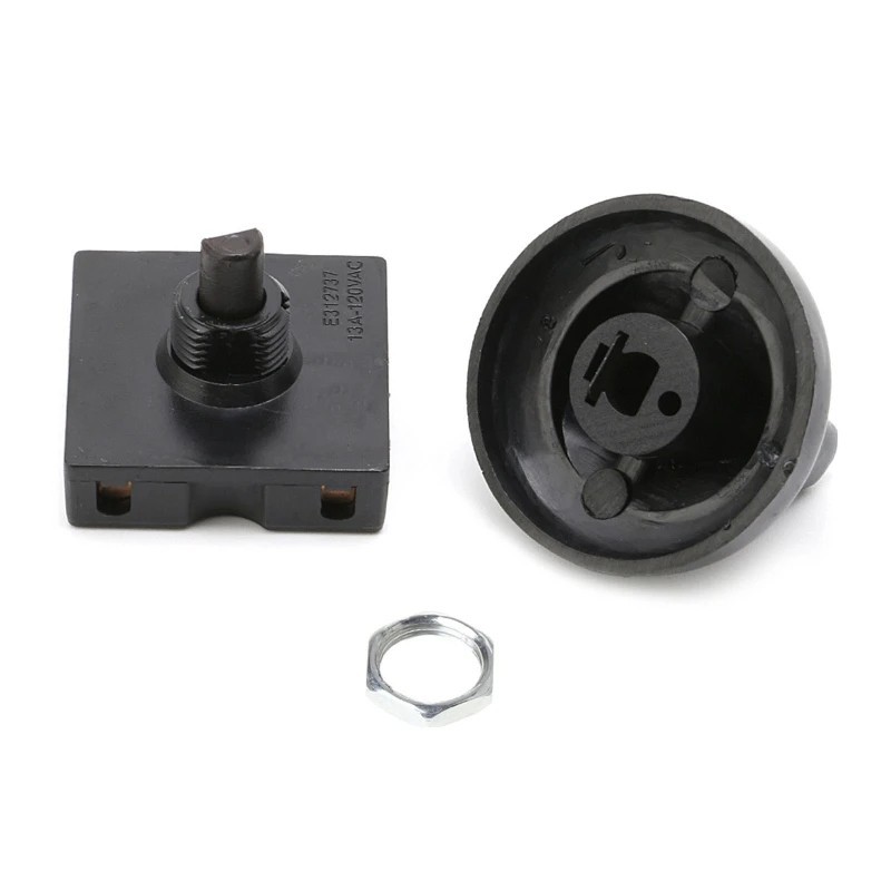 4 Position 3 Speed Fan Switch Rotary Controller with Knob 13A 250V