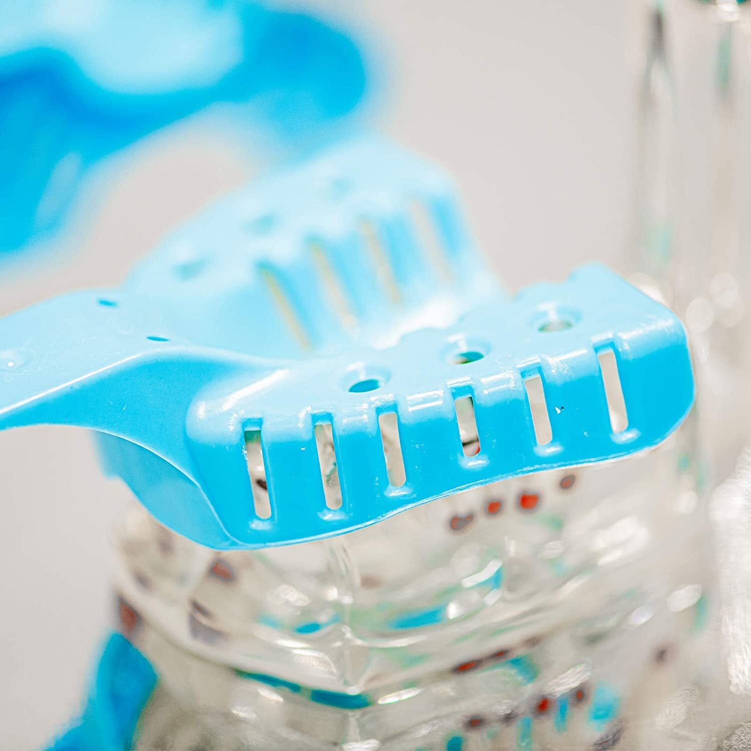 JMU Dental Impression Trays Autoclavable Plastic Perforated Trays Blue