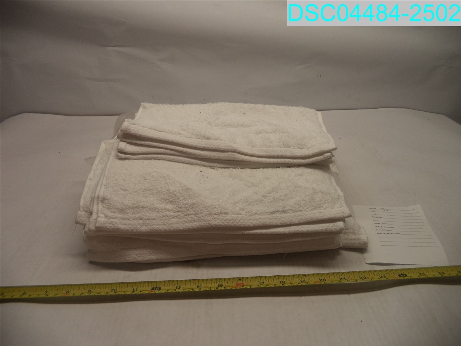 QTY=24: Frette 1860 Washcloths White 13 in x 13 in