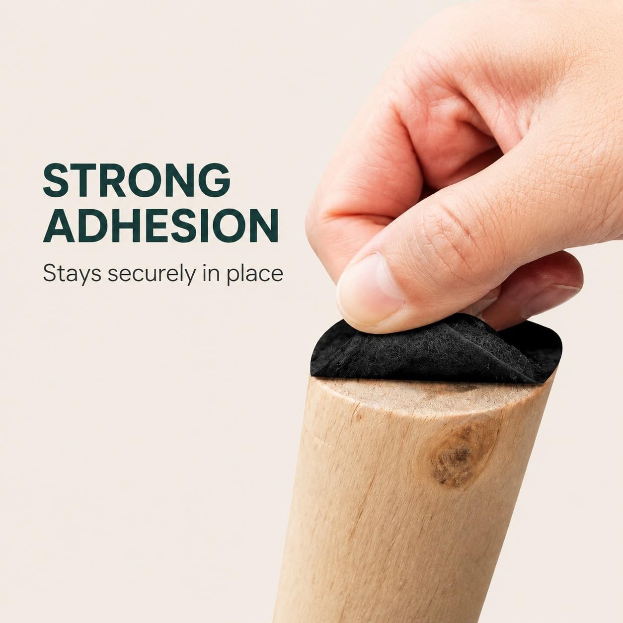 MolYuan 60 Pack Felt Furniture Pads for Hardwood Floors – Self Adhesive Black