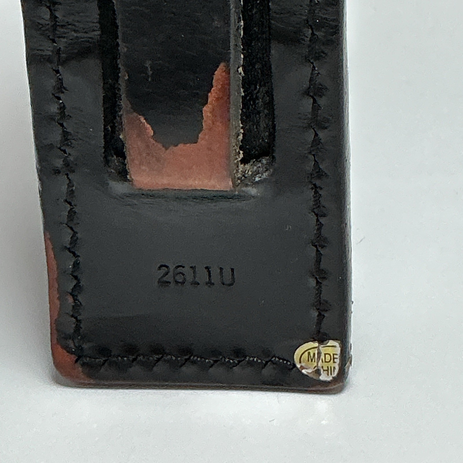 Black Molded Leather Flashlight Pouch Duty Belt Holder Stinger 26110
